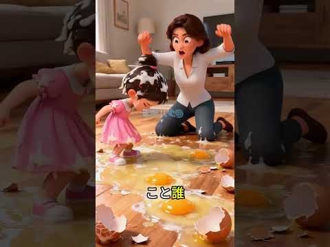 🥚 床がスケートリンクに!?卵を全部割っちゃった妹の末路 😂 #ショート