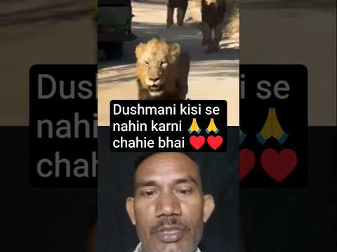 Dushmani to chahe aadami Ho chahe Janwar kisi se nahin karni chahie#lion #love #song