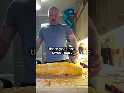 guess whats inside this giant cheese wrap #food #foodie #foodlover #foodshorts #fyp