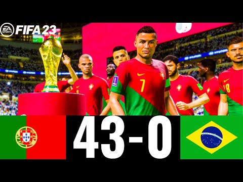 FIFA 23 - PORTUGAL 43-0 BRAZIL  | FIFA WORLD CUP FINAL QATAR 2022 | PS5 GAMEPLAY |