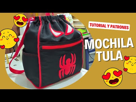 DIY Tutorial Mochila Tula Spiderman // PATRONES