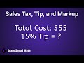 Calculating Final Prices with Sales Tax, Tip, and Markup