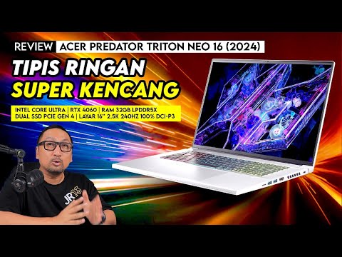 Laptop Gaming Layar Besar yg Enteng Dibawa: Review Acer Predator Triton Neo 16 (PTN16-51-71L8)