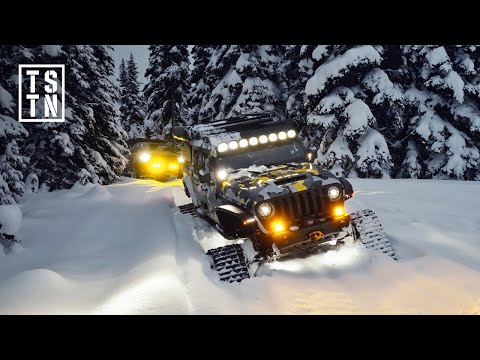 DEEP SNOW Winter Camping in Tracked 4x4s!