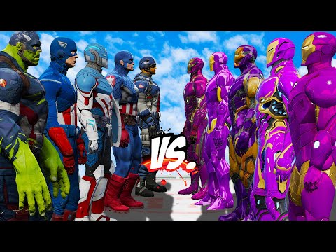 TEAM IRON MAN vs TEAM CAPTAIN AMERICA - CIVIL WAR - EPIC SUPERHEROES WAR