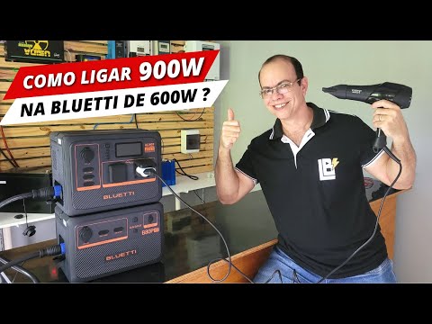 Como ligar 900w na estação de energia Bluetti de 600w ? | Modelo AC60P | Modo Power Lífting