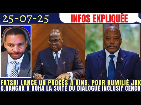 FATSHI LAVE JKK 100% CONGOLAIS DANS UN FAUX PROCÈS C.NANGAA À DOHA LA SUITE DU DIALO. INCLUSIF CENCO