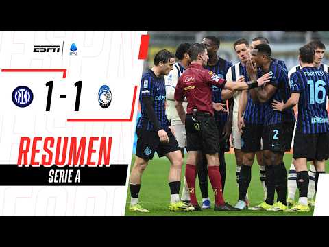 FESTEJA MILAN: CON UN GOL CON POLÉMICA, ATALANTA SE LO EMPATÓ A INTER | Inter 1-1 Atalanta | RESUMEN