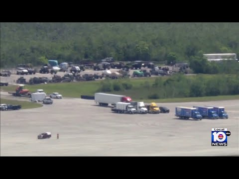 YouTube video thumbnail: Old Airfield in Florida Everglades to Be Used as Facility to Detain Undocumented Migrants