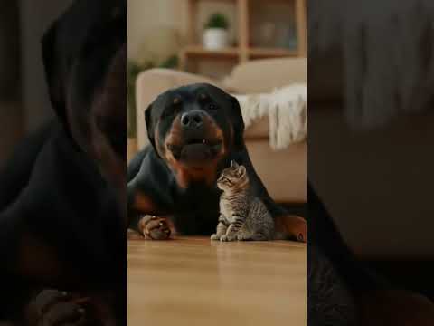 He Tried to Meow Like a Cat… Then Mom Showed Up 😳🐾猫のマネをした犬…でもママ猫が登場！#cutepets #cute#goldenretreivers