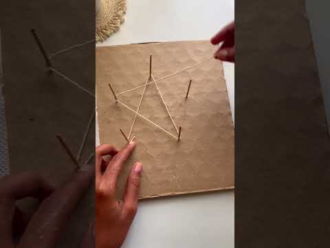 DIY Twine Star Decoration with Lights