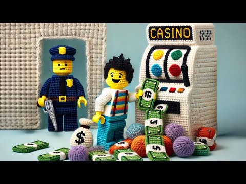 Woolen LEGO robbed money at the casino | Lego Stop Motion