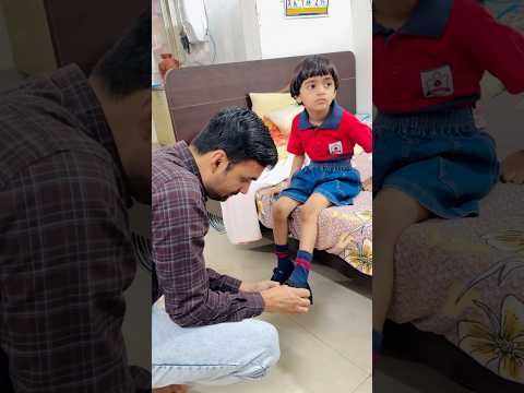 Navya's first day of school๐ฅฐ #unbelievablenavya #shorts #video #trending #school #firstdayofschool