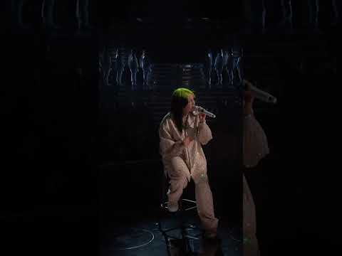 Billie performing “when the party’s over” at the 2020 GRAMMYs.