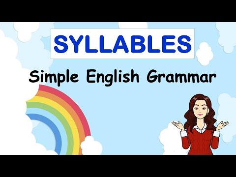 Syllables | English Grammar & Composition | English Master Class | Orchids eLearning