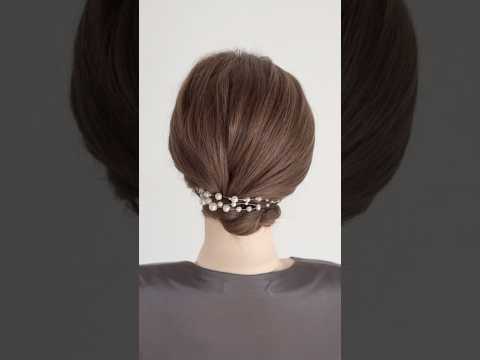 [Easy Hairstyle] Quick Classy Chignon for Medium Hair #shorts