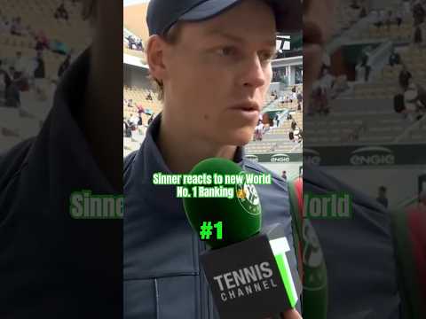 Sinner reacts to new World No. 1️⃣ ranking #rolandgarros #frenchopen #janniksinner