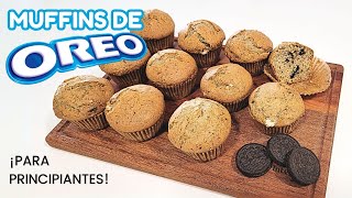 Muffins de Oreo sin batidora (grandes como de cafetería)