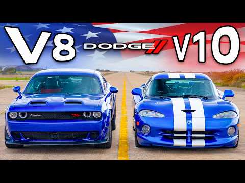 Dodge Viper V10 vs Challenger V8: ARRANCONES