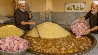 Peshawari Pulao Recipe - 150 KG Delicious Peshawari Huge Meat Pulao Recipe | Peshawar Food Street 