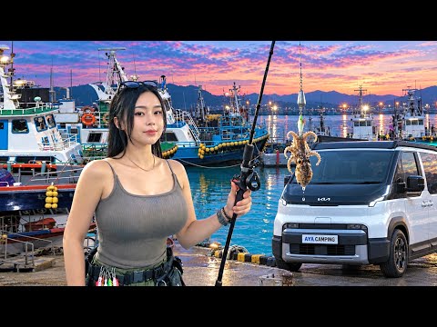 🚗 PV5 Car Camping &amp; Boat Fishing 🎣 Non-stop bites! Camping ASMR