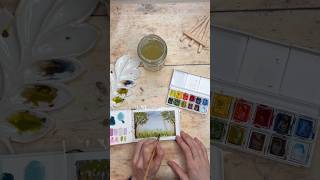 Tutoriel facile de paysage pour débutant à l aquarelle #aquarelle