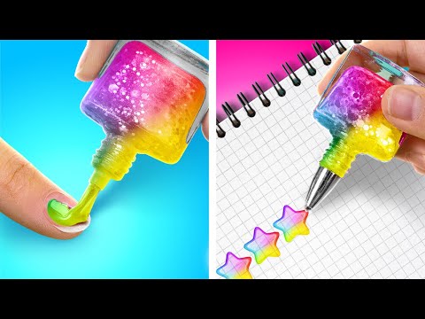 🎨 TRUCOS CREATIVOS Y DIVERTIDOS  ¡IDEAS GENIALES PARA LA ESCUELA Y MANUALIDADES! 📚✂️ por 123 GO!