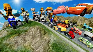 Big & Small ITALIAN BRAINROT Cars:Cappcuccina,Tung Tung Sahur,McQueen vs DOWN OF DEATH -BeamNG.Drive