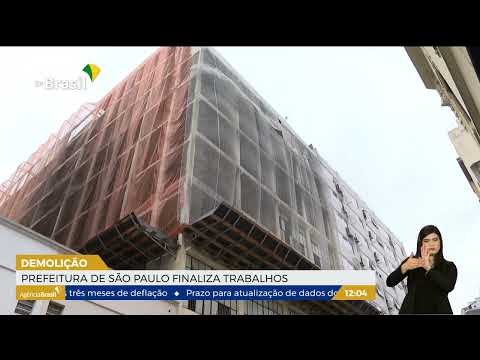 SP | Prefeitura finaliza trabalhos de demolição de prédio atingido por incêndio SP | Prefeitura finaliza trabalhos de demolição de prédio atingido por incêndio