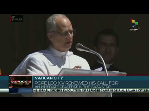 Pope Leo XIV renewed his call for a ceasefire in the Gaza Strip