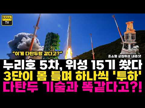 누리호 5차 발사 성공, '다탄두 궤도 투입기술' 확보? 위성 15기를 하나씩 내려놓은 3단의 비밀