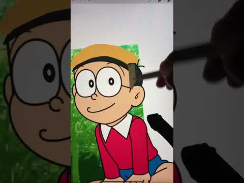Draw casually Nobita Shizuka Doraemon drawing