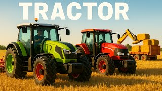 Farm Machines in Action! Windrower, Baler & Loader - Pure Efficiency on the Field!