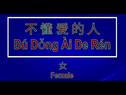 不懂愛的人 【卡拉OK (女)】《KTV KARAOKE》 – Bu Dong Ai De Ren (Female)