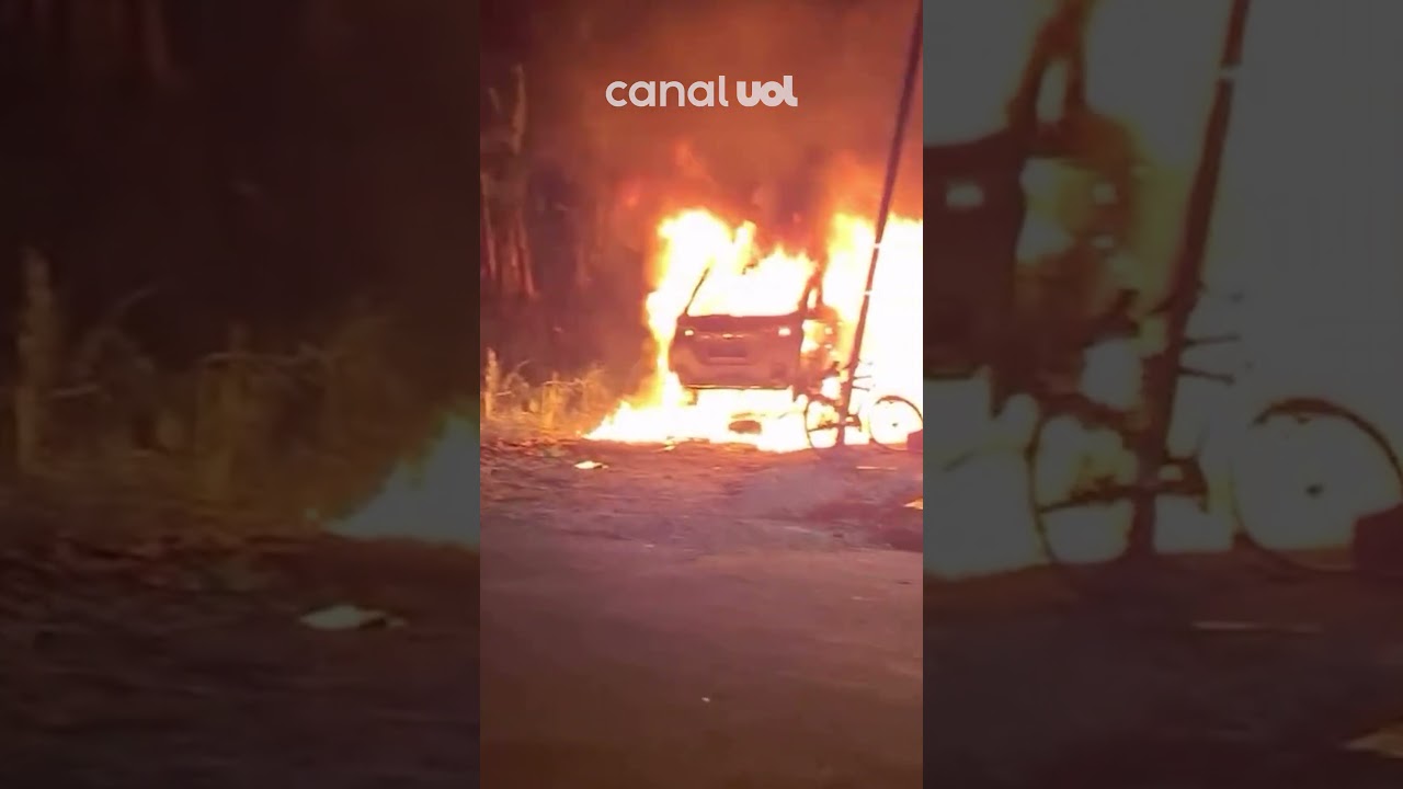Delegado é assassinado em SP carro usado por criminosos foi roubado e abandonado em chamas