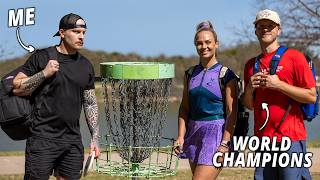 I TRIED TO BEAT 2 PRO DISC GOLFERS (with a 10 stroke lead)