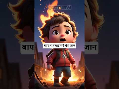 बाप ने बचाई बेटे की जान #shorts #ai #new #story #trending #viral #shortvideo #cartoon #short