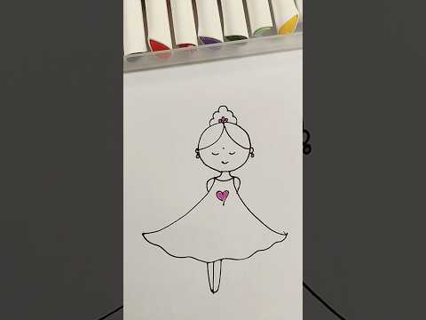 Cute girl drawing easy #shortsfeed #barbiedrawing #youtubeshorts