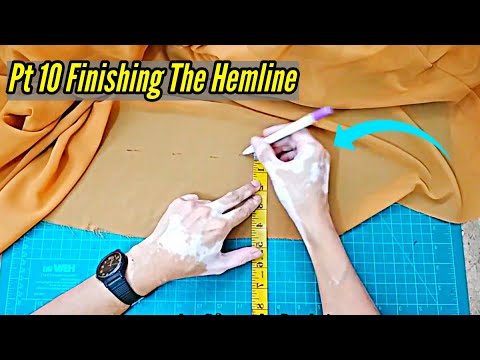 Pt 10 Finishing the Hemline | How to Make a Dress | How to Sew Tutorial