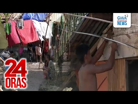 Mga nawalan ng bahay, sumisilong muna sa pinagtagping lumang trapal at tira-tirang..., | 24 Oras