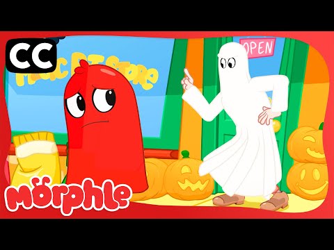 Morphle's Ghostly Adventure 👻 | Halloween Candy Hunt | Mila & Morphle Literacy with Subtitles