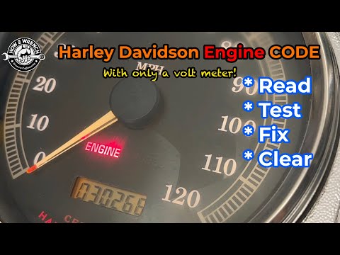 Harley Engine Code read test fix clear with only a volt meter CAL 03
