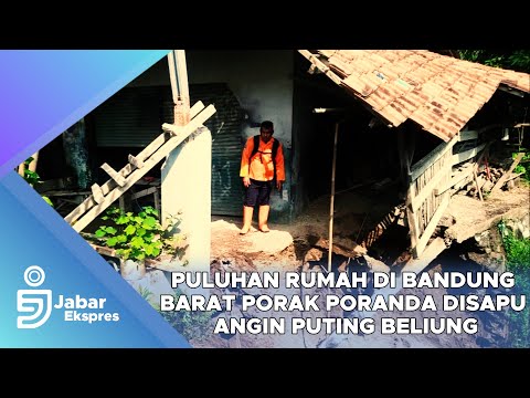 Puluhan Rumah di Bandung Barat Porak Poranda Disapu Angin Puting Beliung