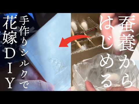 【リングピロー/ハンカチ作り】蚕から始める手作りシルクで花嫁DIY【夫手取り15万円以下でも結婚式挙げたい】