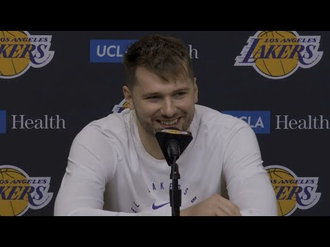 Luka Doncic FULL reaction to Lakers debut and playing with LeBron "his IQ's insane"