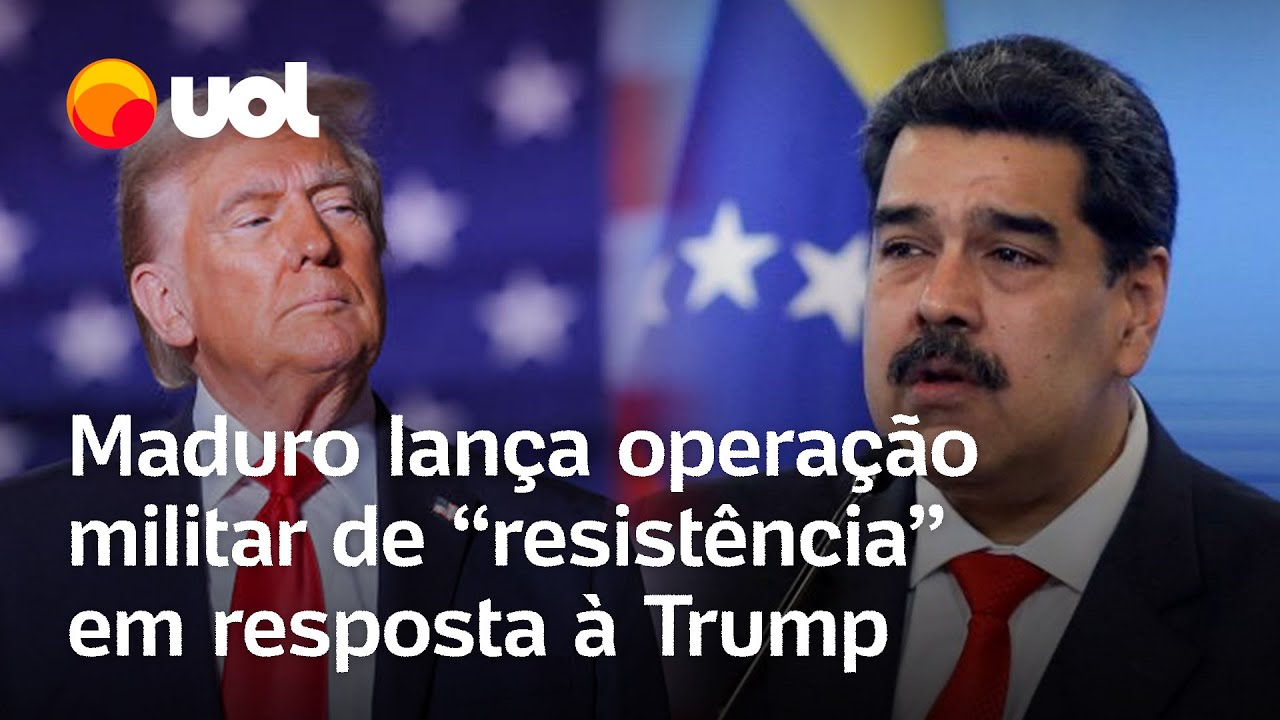 Maduro lança operação militar de resistência diante de presença dos EUA no Caribe veja vídeo