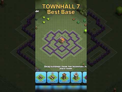 TH7 Best Base Layout 2026 #coc #clashofclans #th7 #shorts