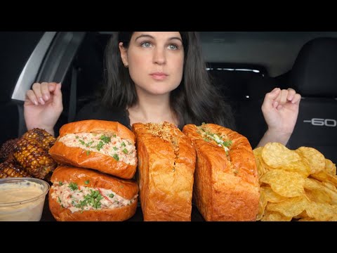 SEAFOOD ROLLS CAR MUKBANG | ASMR