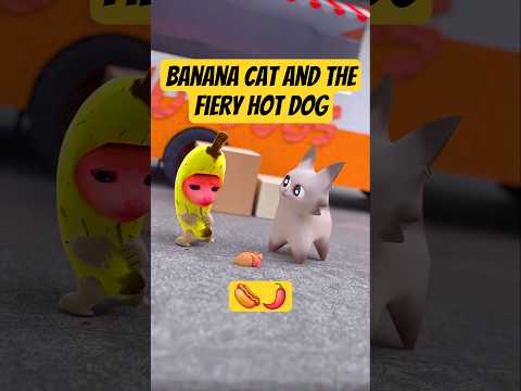 Banana Cat and the Fiery Hot Dog | When There's Too Much Chili In A Hot Dog 🌭🌶🔥