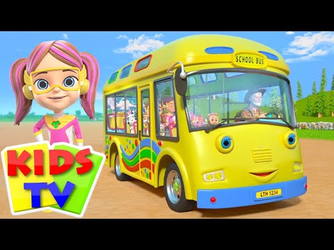 Wheels on the Bus Yellow Colour, பஸ்ஸில் சக்கரங்கள், Nursery Rhymes in Tamil and Song for Kids